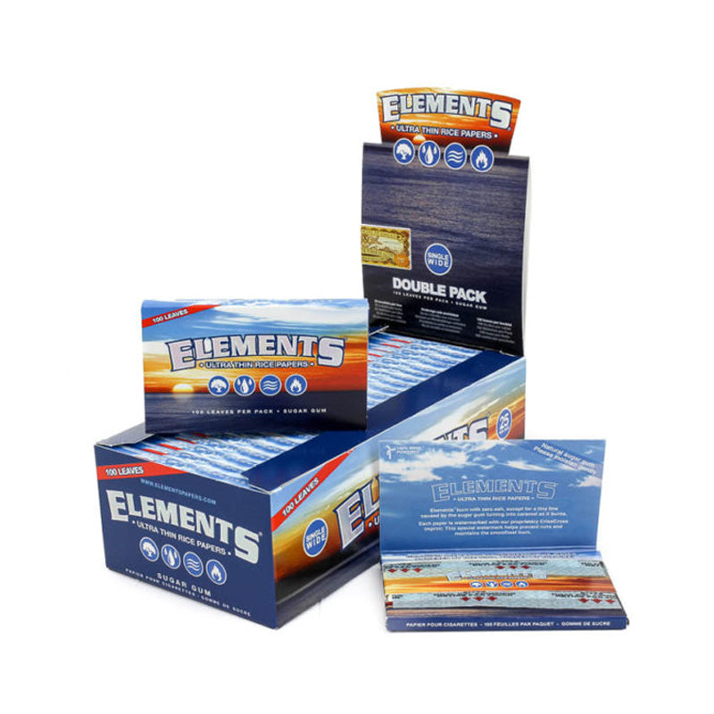 ELEMENT SINGLE WIDE ROLLING PAPER 25 PER BOX