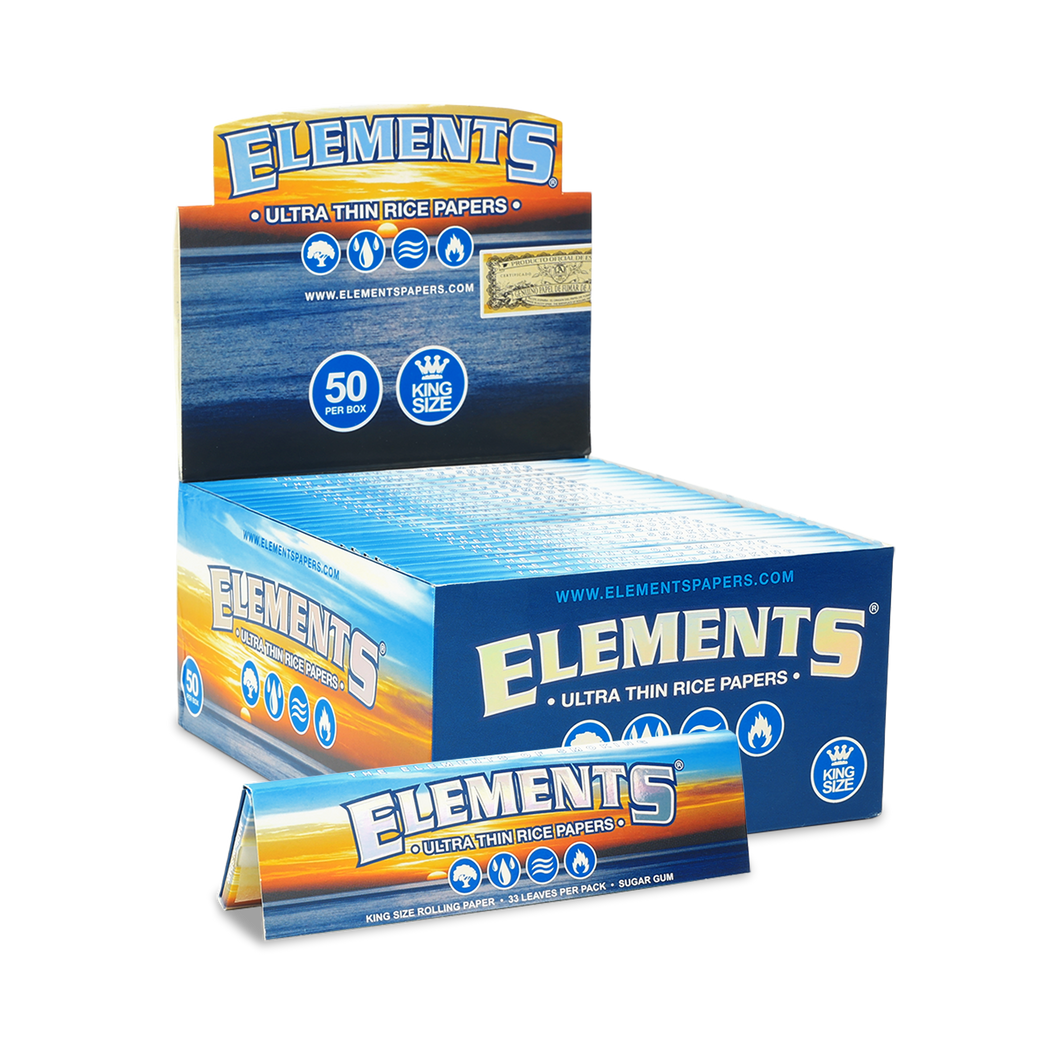 ELEMENT KINGSIZE ROLLING PAPER 50 PER BOX