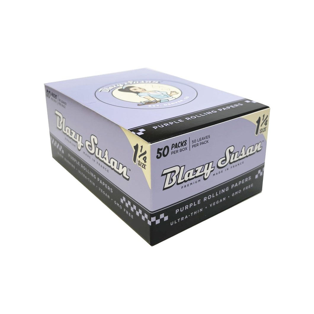 BLAZY SUSAN PURPLE ROLLING PAPER 1.25 -50 PER BOX