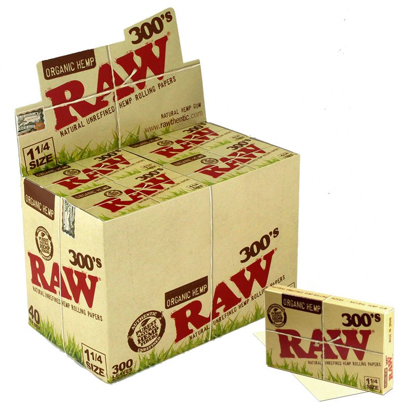 RAW 300’S ORGANIC HEMP 40 PER BOX