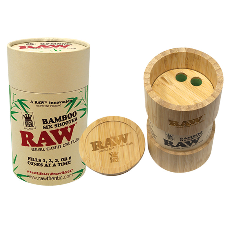 RAW BAMBOO SIX SHOOTER 1.25 SIZE (CONE FILLER)