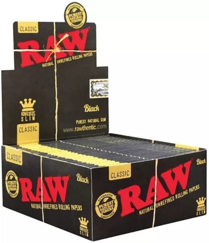 RAW BLACK KING SIZE SLIM PAPERS (50ct)