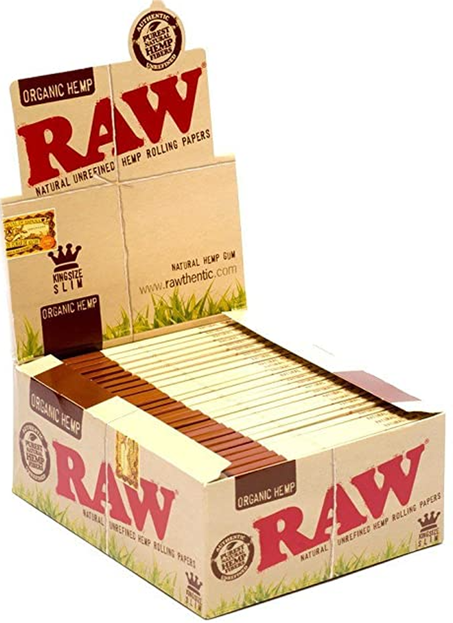 RAW ORGANIC HEMP KING SIZE SLIM PAPERS (50ct)