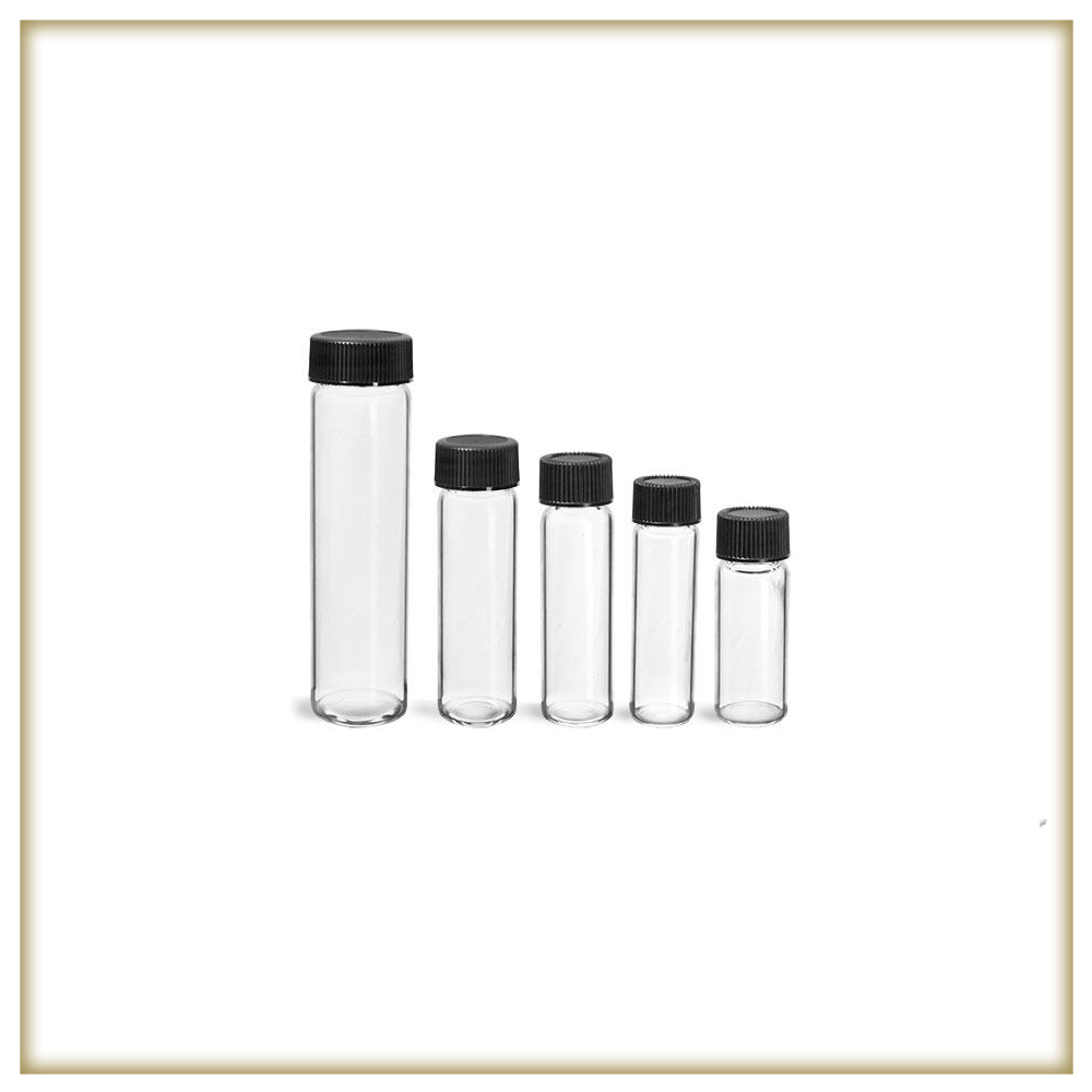 Glass Micro Vials 144 CT with Caps