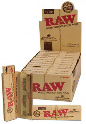 RAW MASTERPIECE CLASSIC KING SIZE w/ PREROLLED TIPS (24CT)