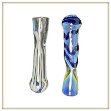 Load image into Gallery viewer, 3.25&quot; Assorted Fumed Line Work Chillum Hand Pipe - 2 Pack
