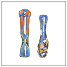 Load image into Gallery viewer, 3.25&quot; Assorted Fumed Line Work Chillum Hand Pipe - 2 Pack
